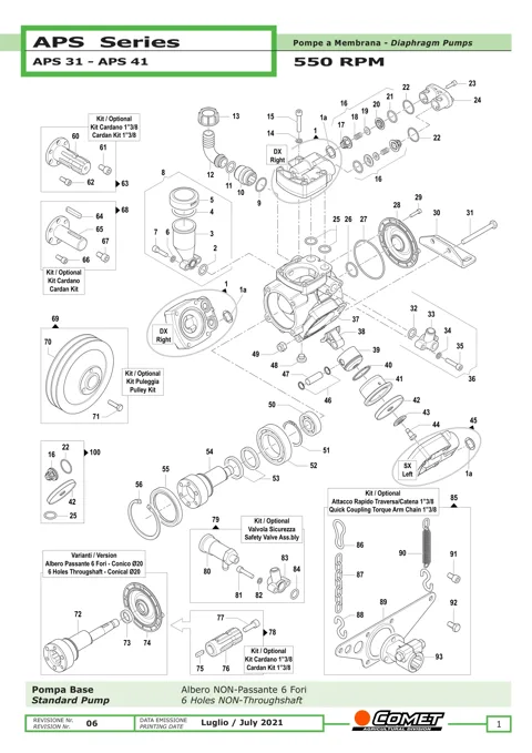 Plano de Bomba APS 31 / APS 41