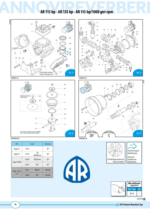 Plano de Bomba AR 115 bp / AR 135 bp