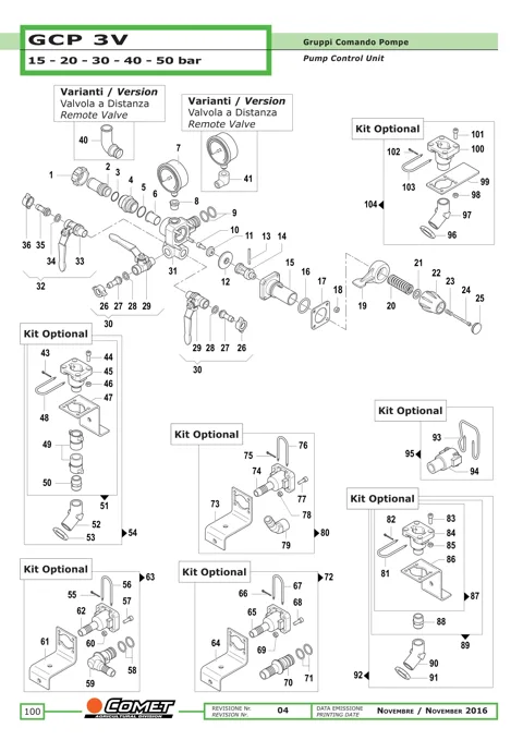 Plano de despiece Comando GCP 3V