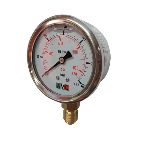 MANOMETRO GLICERINA 0-60 BAR INOX