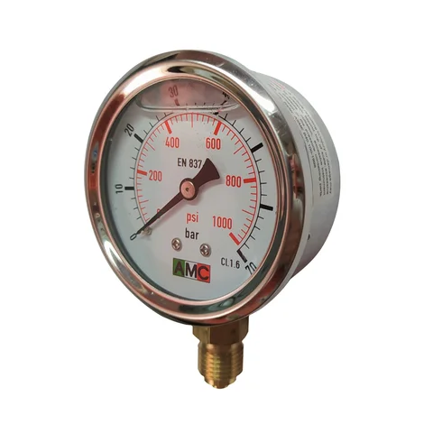 MANOMETRO GLICERINA 0-70 BAR INOX