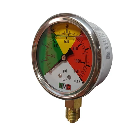 MANOMETRO GLICERINA 0-80 BAR INOX